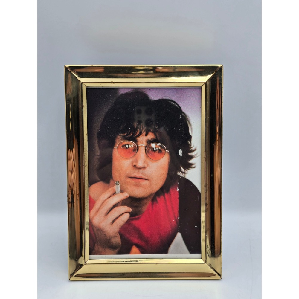 Underground John Lennon Framed Postcard Vintage‎ Gold 5x7 Fair Music Memorabilia